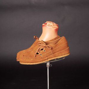 1970s Groundhog Boho Tan Clogs Shoes Wedges